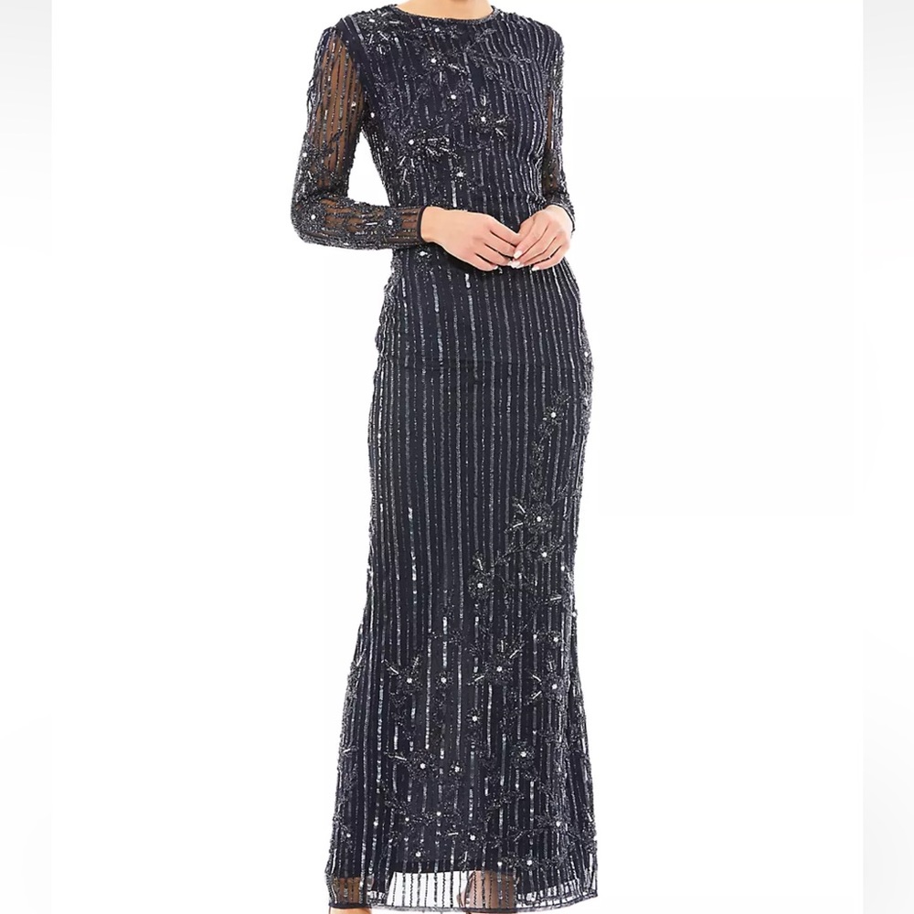 NWOT Mac Duggal ankle length column gown